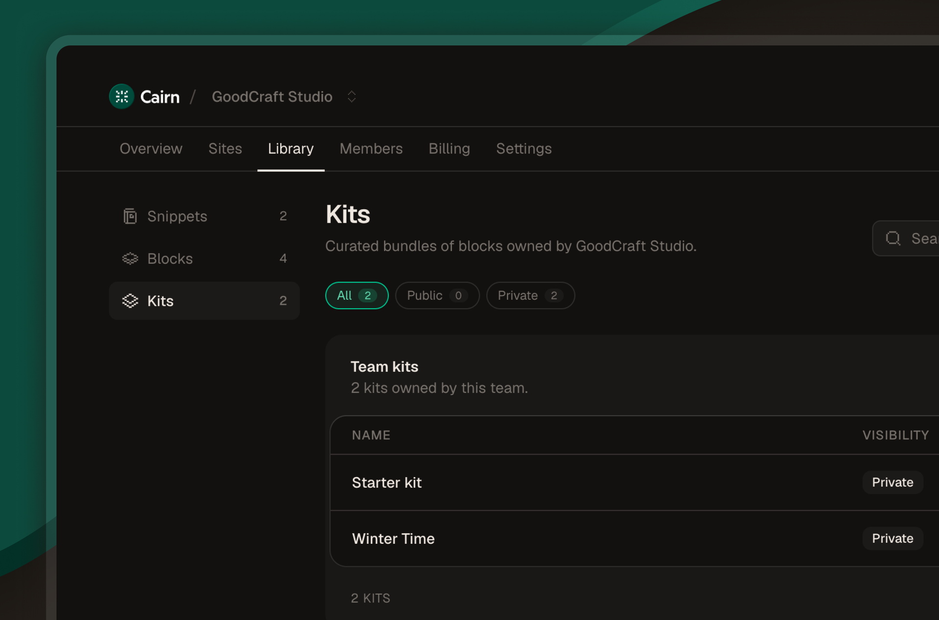 Cairn feature: Reuse blocks of code on the fly