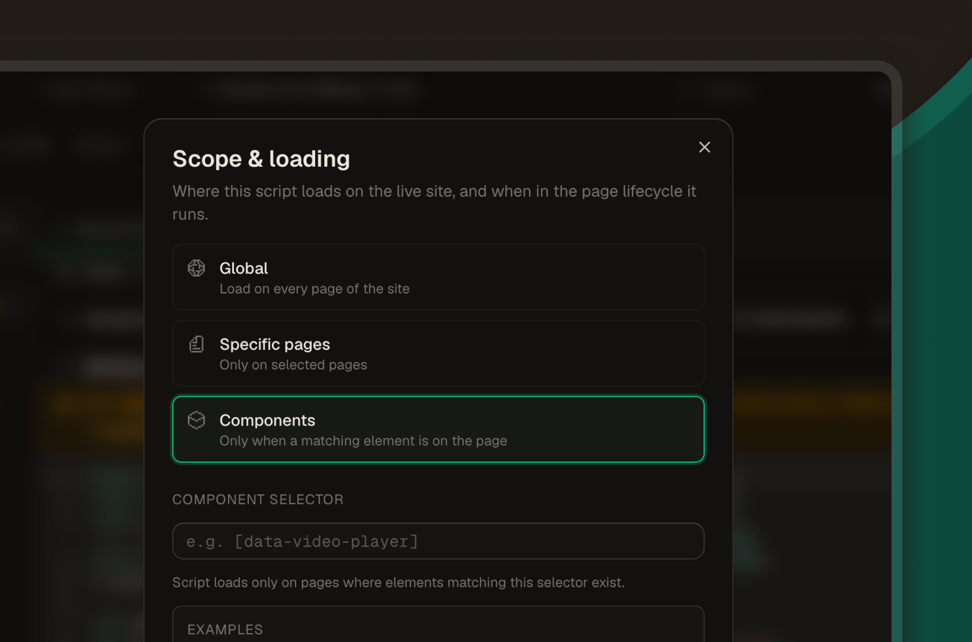 Feature scope and loading
